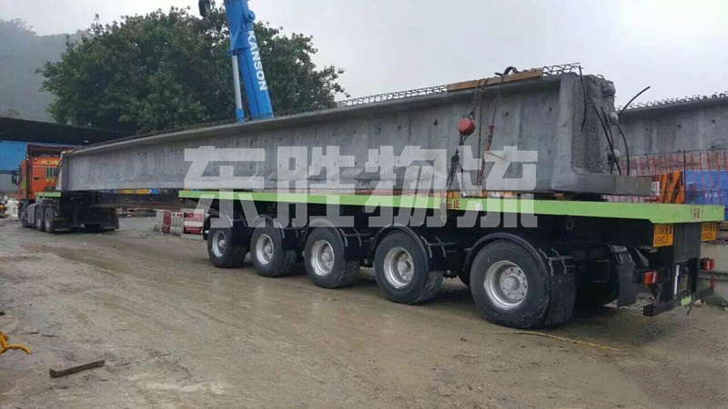 大型建筑材料運輸?shù)较愀?，大型、超長水泥預制件轉(zhuǎn)載運輸至香港案例圖